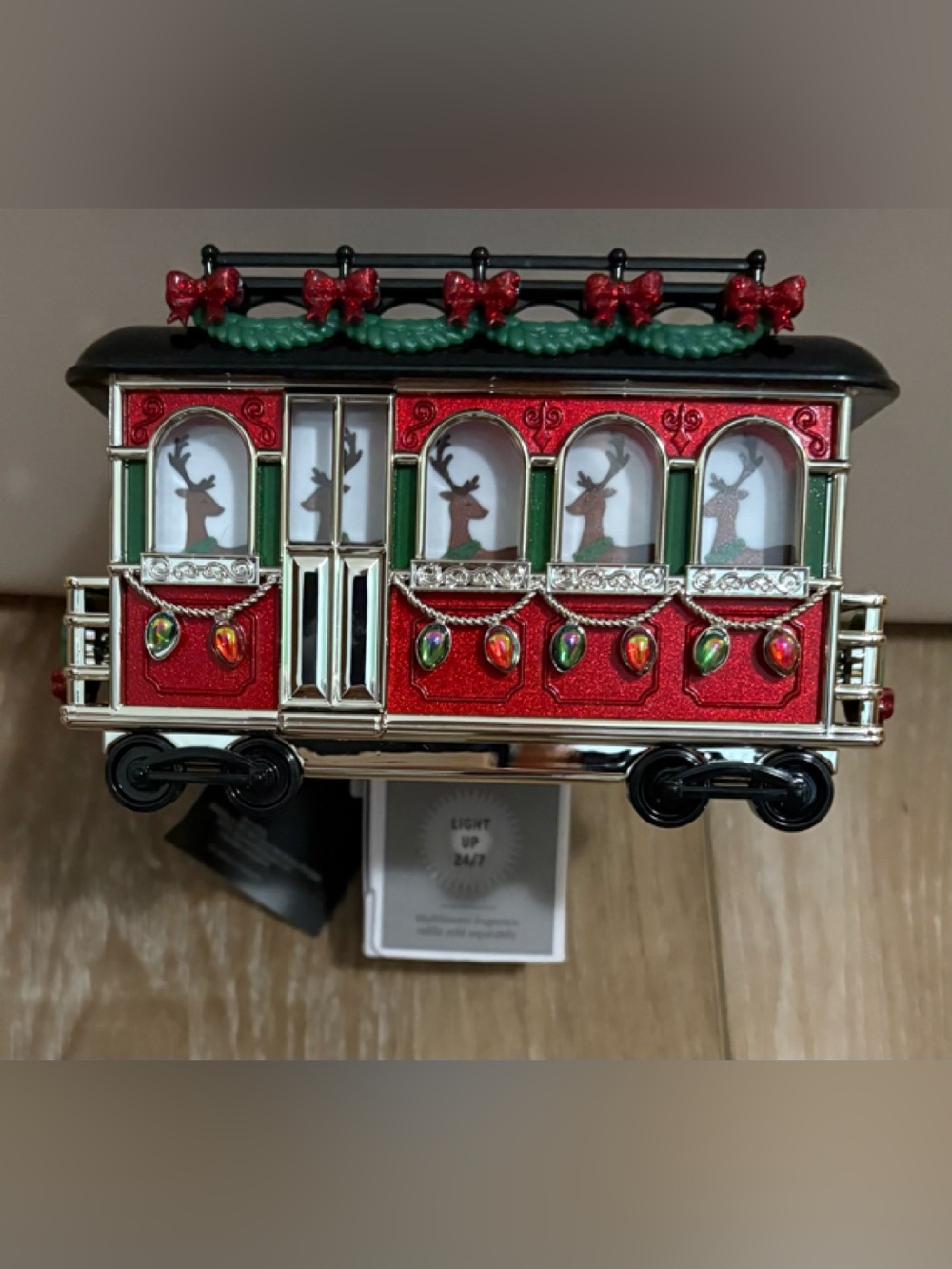 BATH & BODY WORKS REINDEER TROLLEY 🦌 PROJECTOR Wallflowers PLUG LIGHT NEW NWT